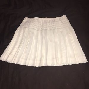 Jcrew cream pleated skirt
